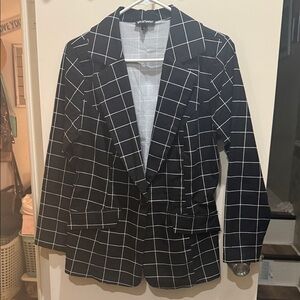 Weston Wear Black and White Checkered Blazer